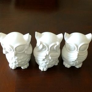 White owls Three Hands Corp. Don't hear Don't see Don't talk porcelain f…